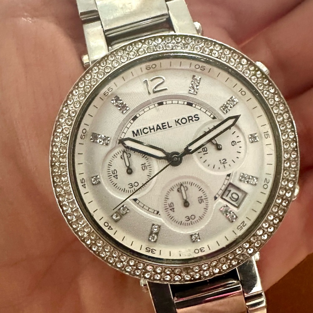 Michael Kors Silver Crystal Women's Watch